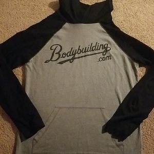 BODYBUILDING.COM LONG SLEEVE WITH A HOODIE